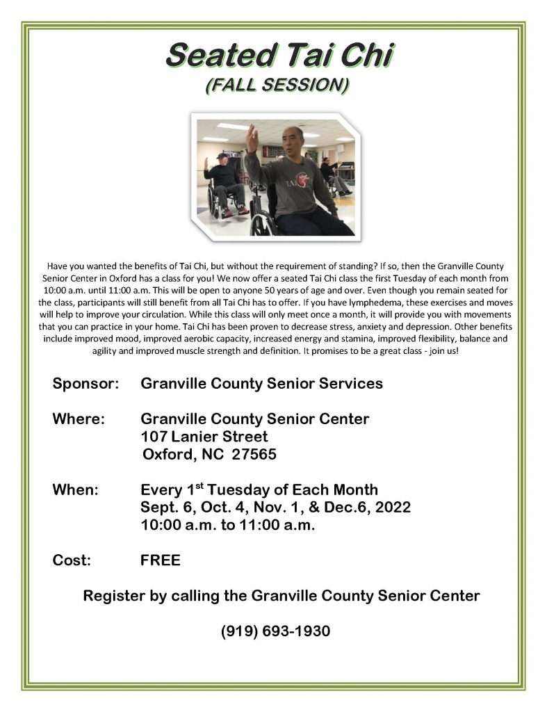 Seated Tai Chi @ Granville County Senior Center