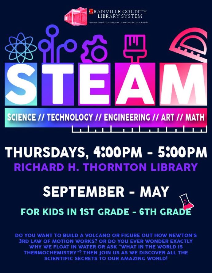 STEAM (Science, Technology, Engineering, Art, and Math) @ Thornton Library