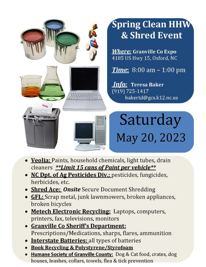 Spring Clean Out @ Granville County Convention and Expo Center
