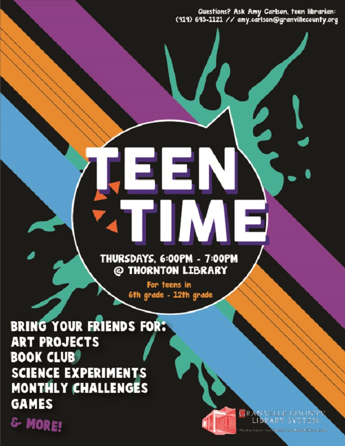 Teen Time @ Richard H. Thornton Library