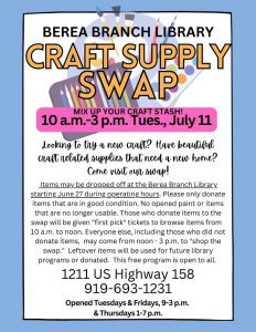 Craft Supply Swap @ Berea Branch Library
