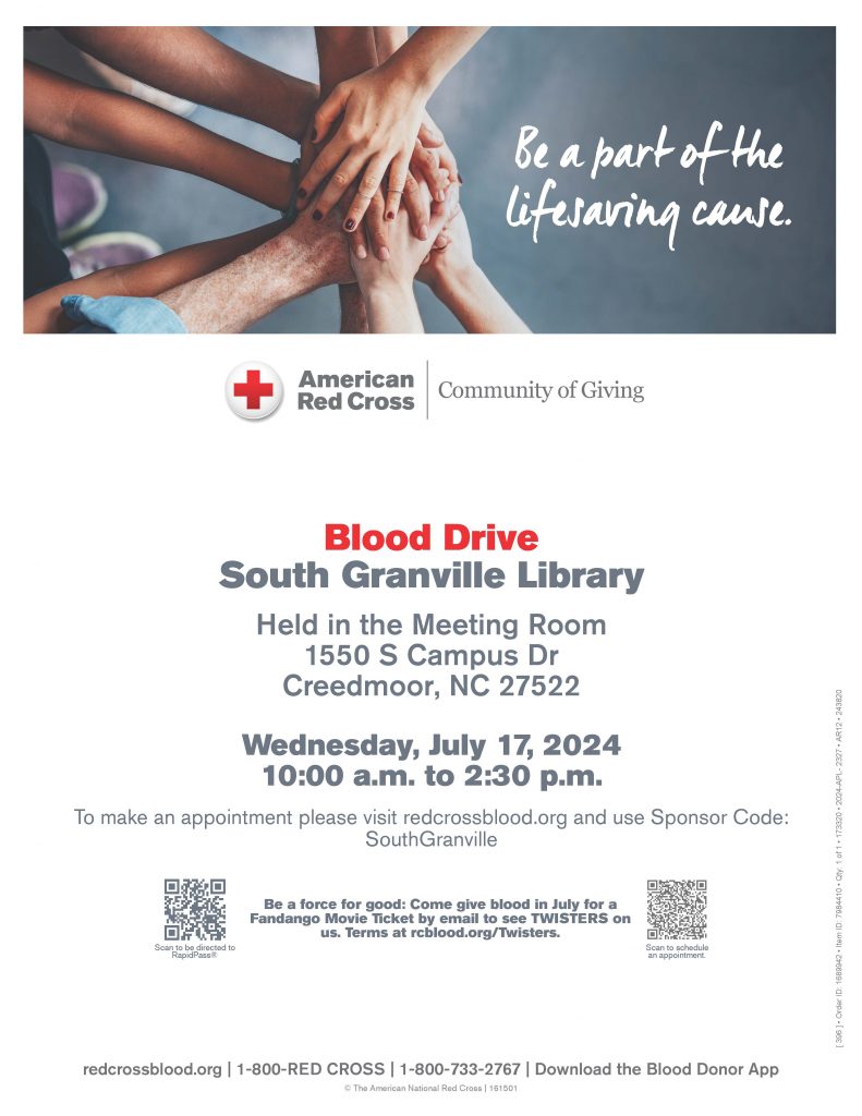 Blood Donation Drive @ South Branch Library